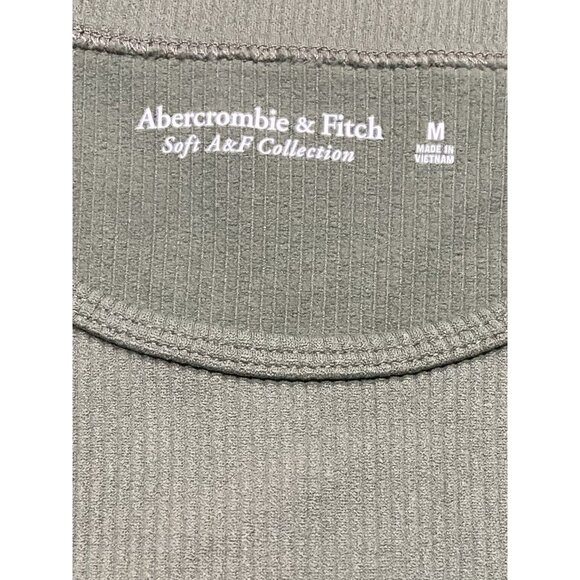 Abercrombie & Fitch Soft AF Collection Size Womens Medium Green Ribbed Tank - Picture 6 of 8